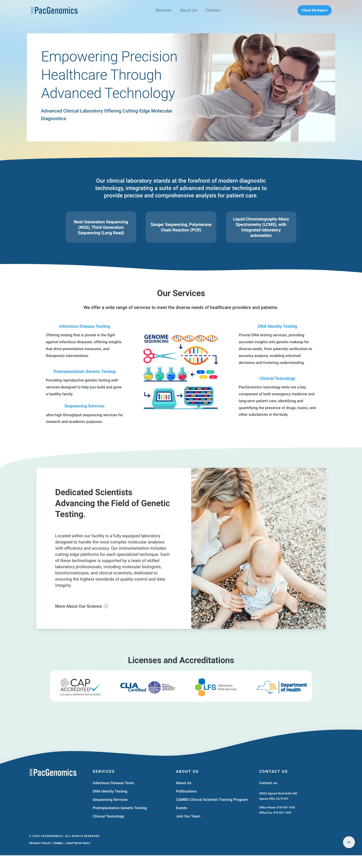 PacGenomics redesigned website