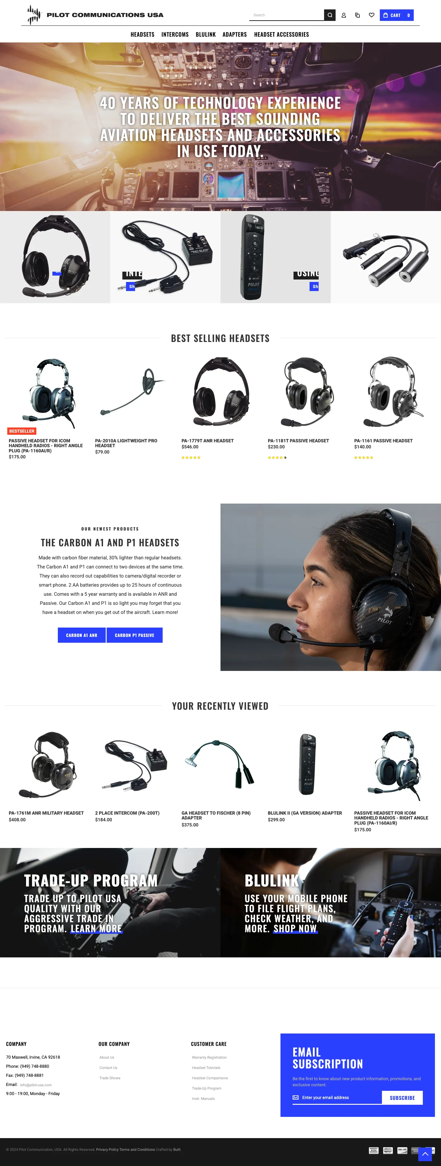 Pilot Communications redesigned Magento homepage