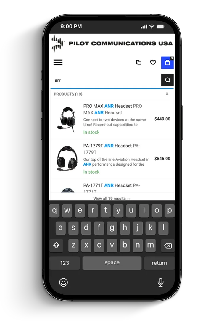 Pilot Communications mobile search