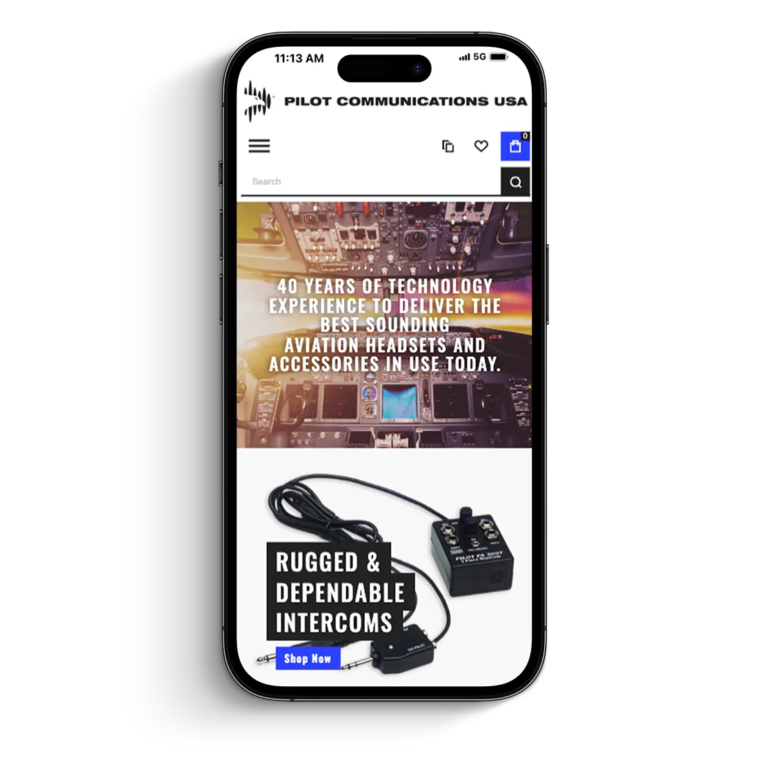 Pilot Communications responsive mobile commerce experience